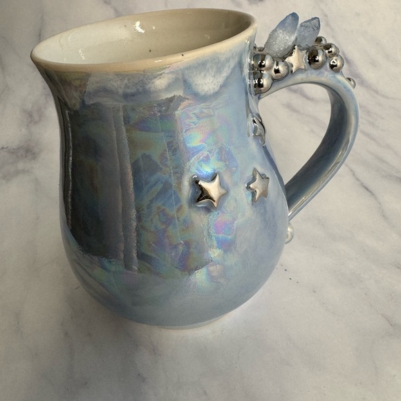 Jasmine Olivia Periwinkle White Gold Crystal Mug - Picture 3 of 6